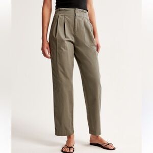 Rene lezard Women's High Rise Tapered Dress pants SOLID  TROUSERS  CAREER SLACKS